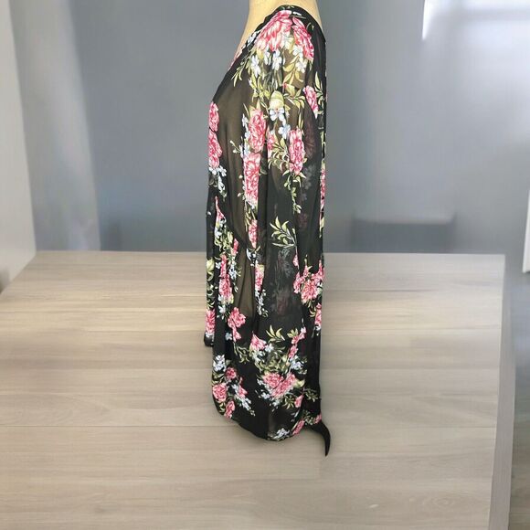 Torrid Lexie Sheer Floral & Black High Lo Baby Doll Tunic NWT Size 3/3x - Picture 2 of 4